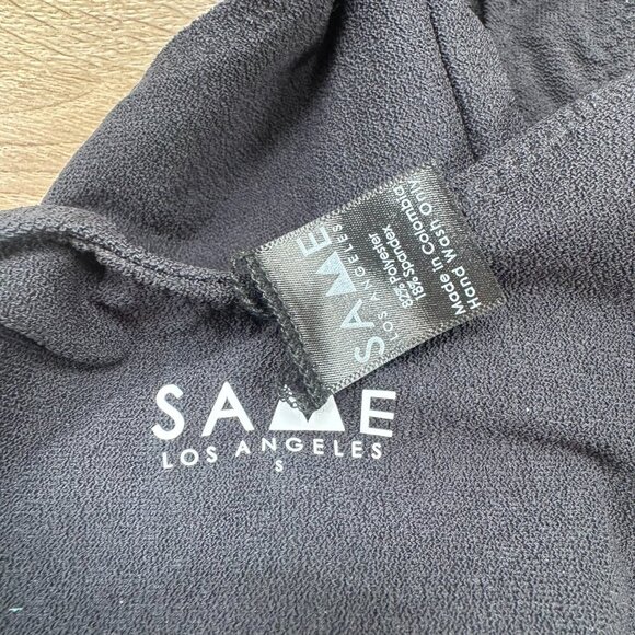 SAME Los Angeles Pierced One Piece Swim Suit Gold Ring Bikini in Black - Picture 5 of 12